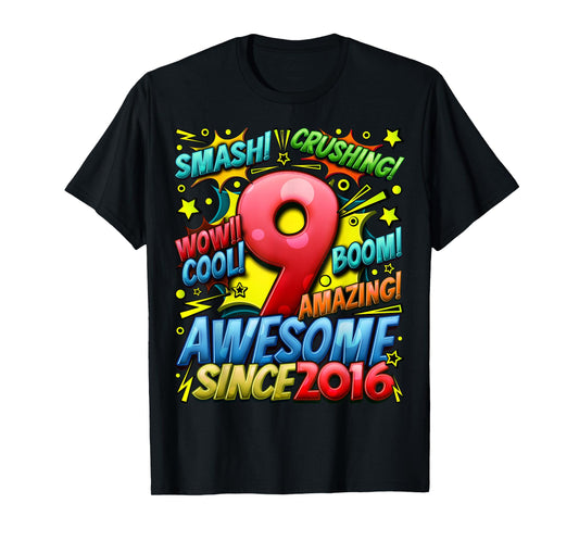 9 Year Old Gifts For Boys 9th Birthday Boy 9 Year Old Boy T-Shirt