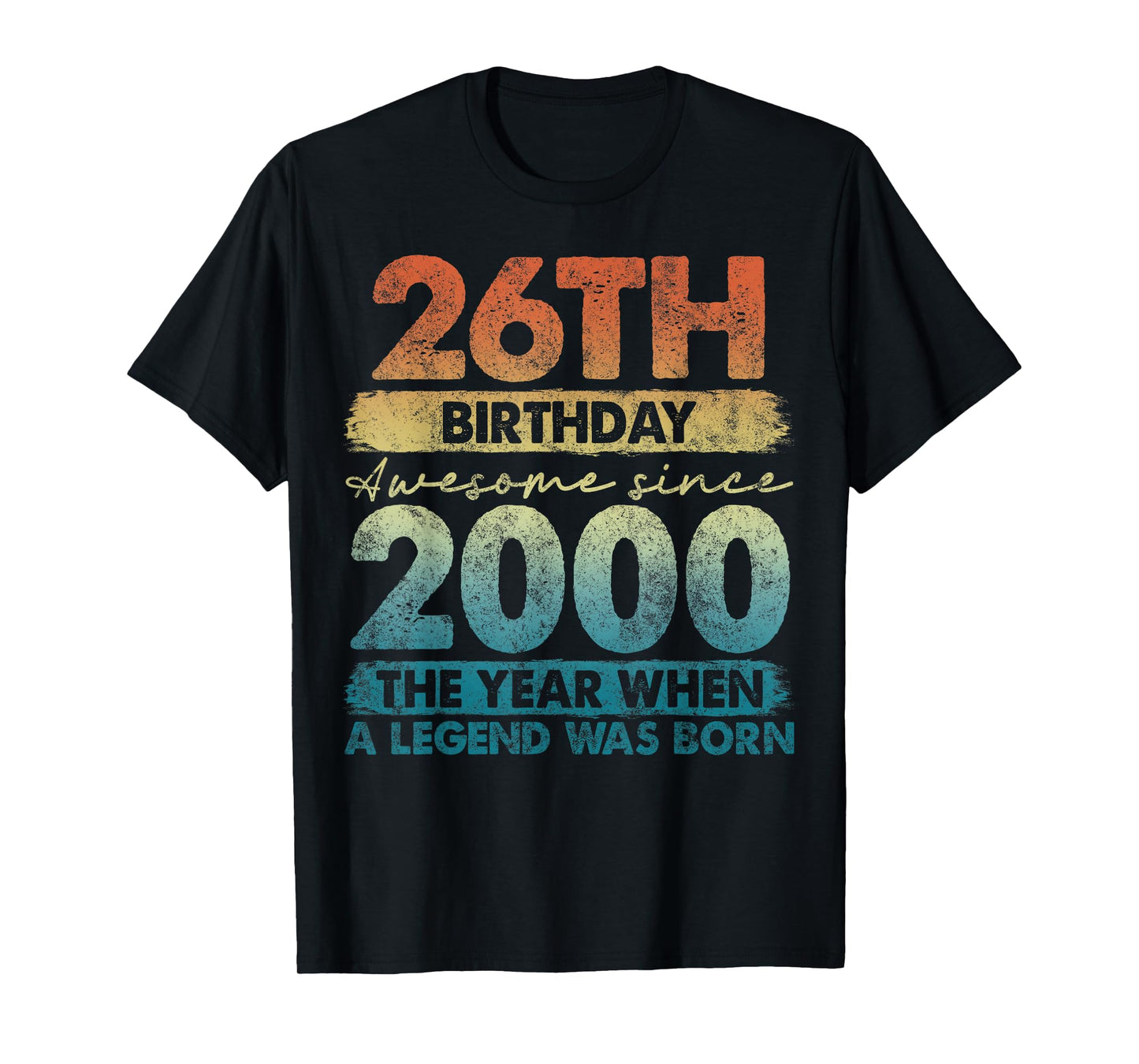 26 Year Old Gifts Vintage 2000 Limited Edition 26th Birthday T-Shirt