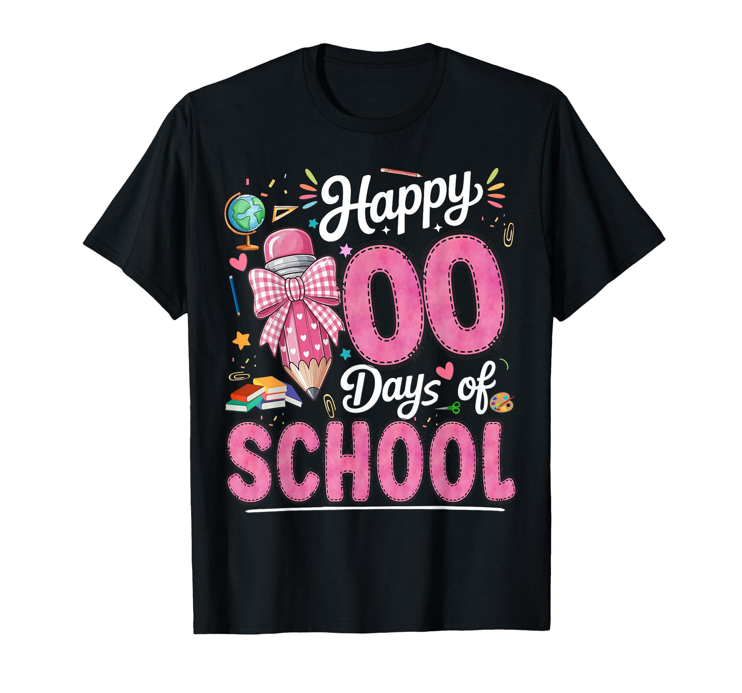 Happy 100 Days of School Teacher Girls Kids T-Shirt