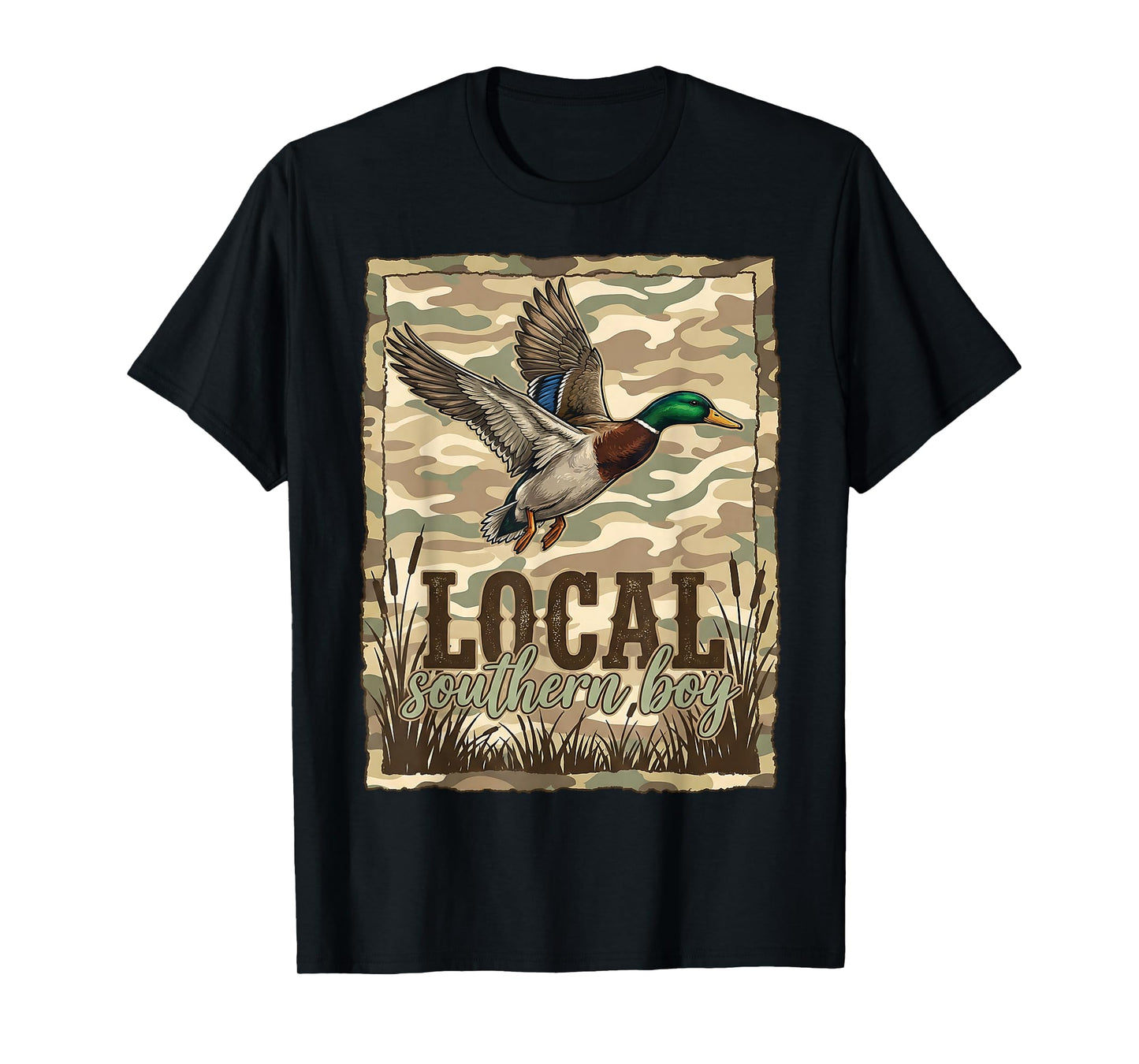 Local Southern Boy Mallard Duck Hunting Camo Outdoor Men T-Shirt