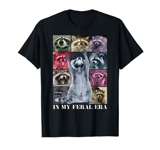 In My Feral Era Funny Raccoon Animal Meme Racoons Team Trash T-Shirt