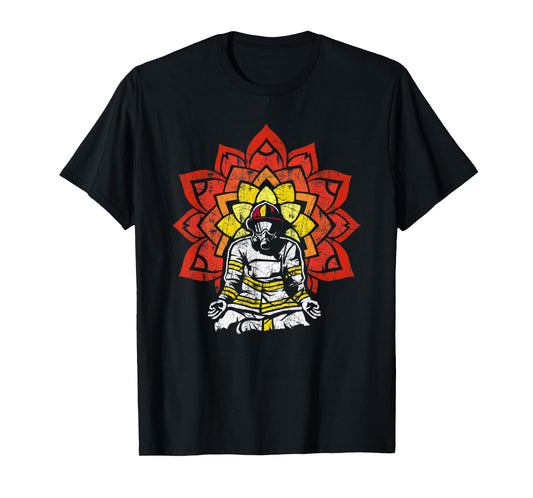 Firefighter Yoga TShirt for a Calm Down Firefighter T-Shirt
