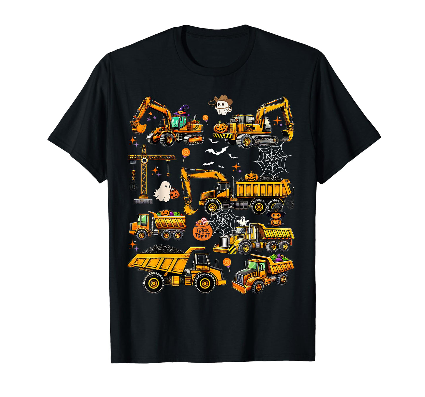 Halloween Construction Trucks Halloween Costume Boys Toddler T-Shirt