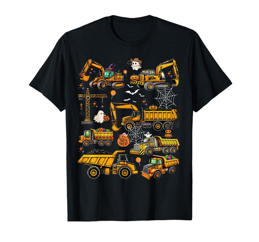 Halloween Construction Trucks Halloween Costume Boys Toddler T-Shirt