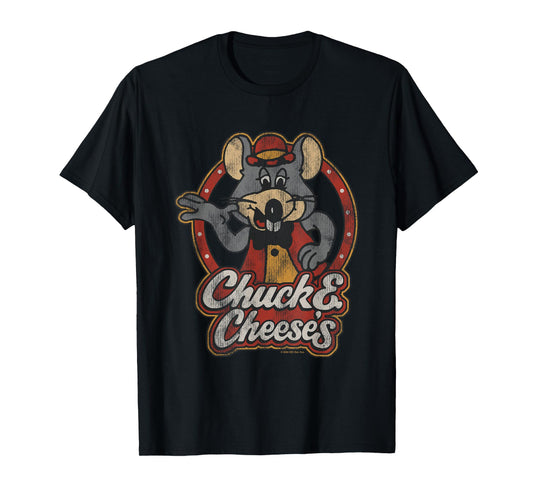 Chuck E. Cheese Classic Entertainer Portrait Distressed T-Shirt