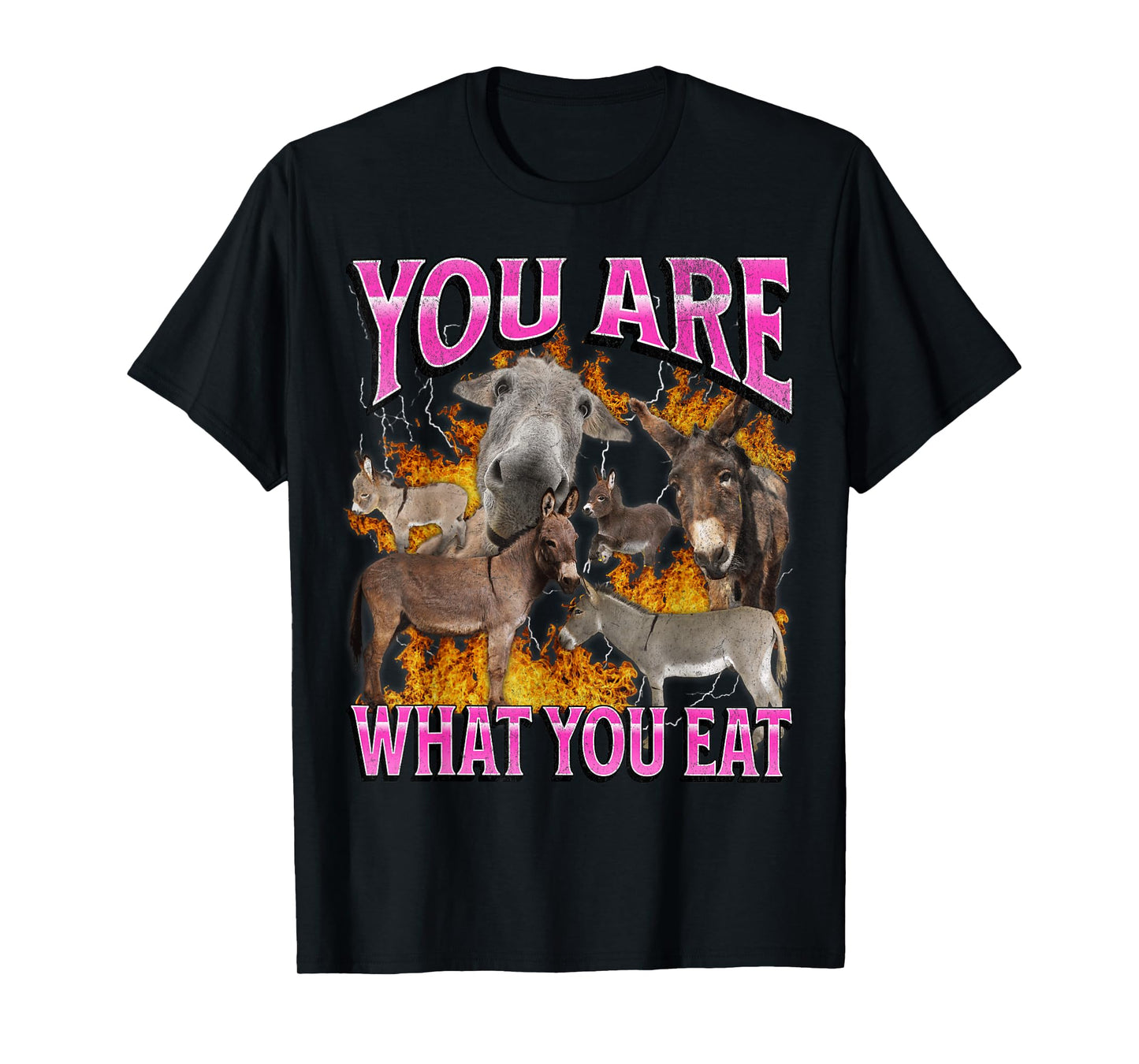 You Are What You Eat Funny Offensive Donkey Meme Bootleg T-Shirt