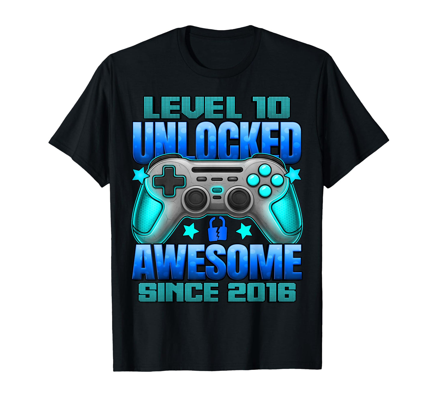 Level 10 Unlocked 10 Year Old Gifts Boys 10th Birthday Boy T-Shirt
