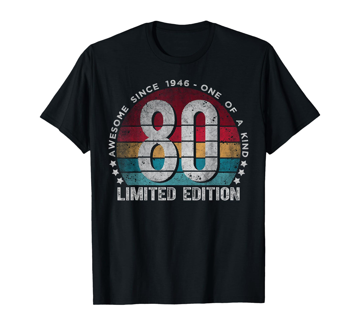 80 Year Old Gifts Vintage 1946 Limited Edition 80th Birthday T-Shirt