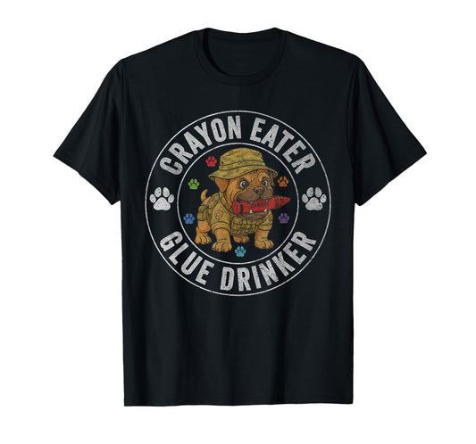 Crayon Eater Foot Grunt Soldier Military Funny Veterans Day T-Shirt