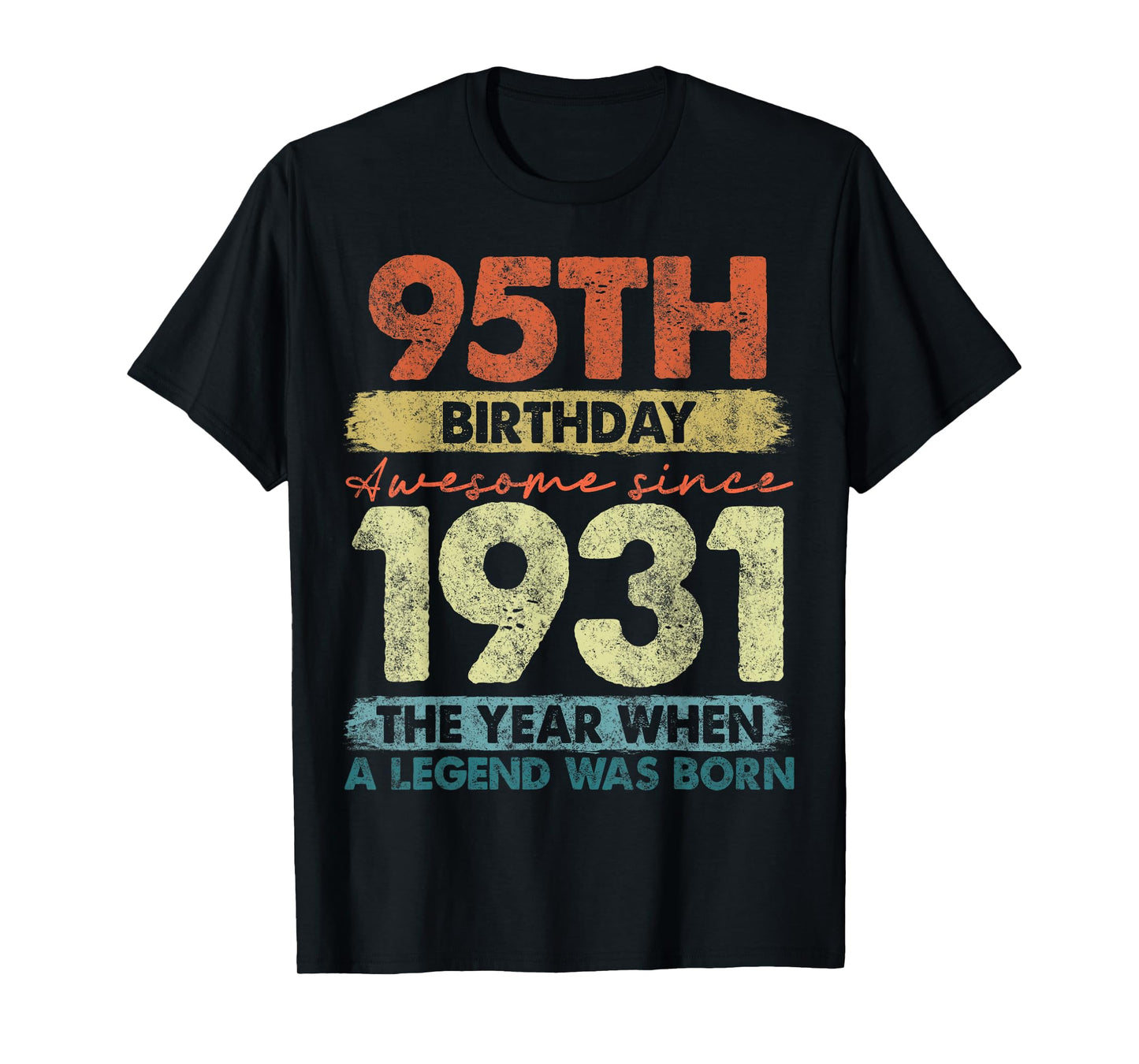 95 Year Old Gifts Vintage 1931 Limited Edition 95th Birthday T-Shirt