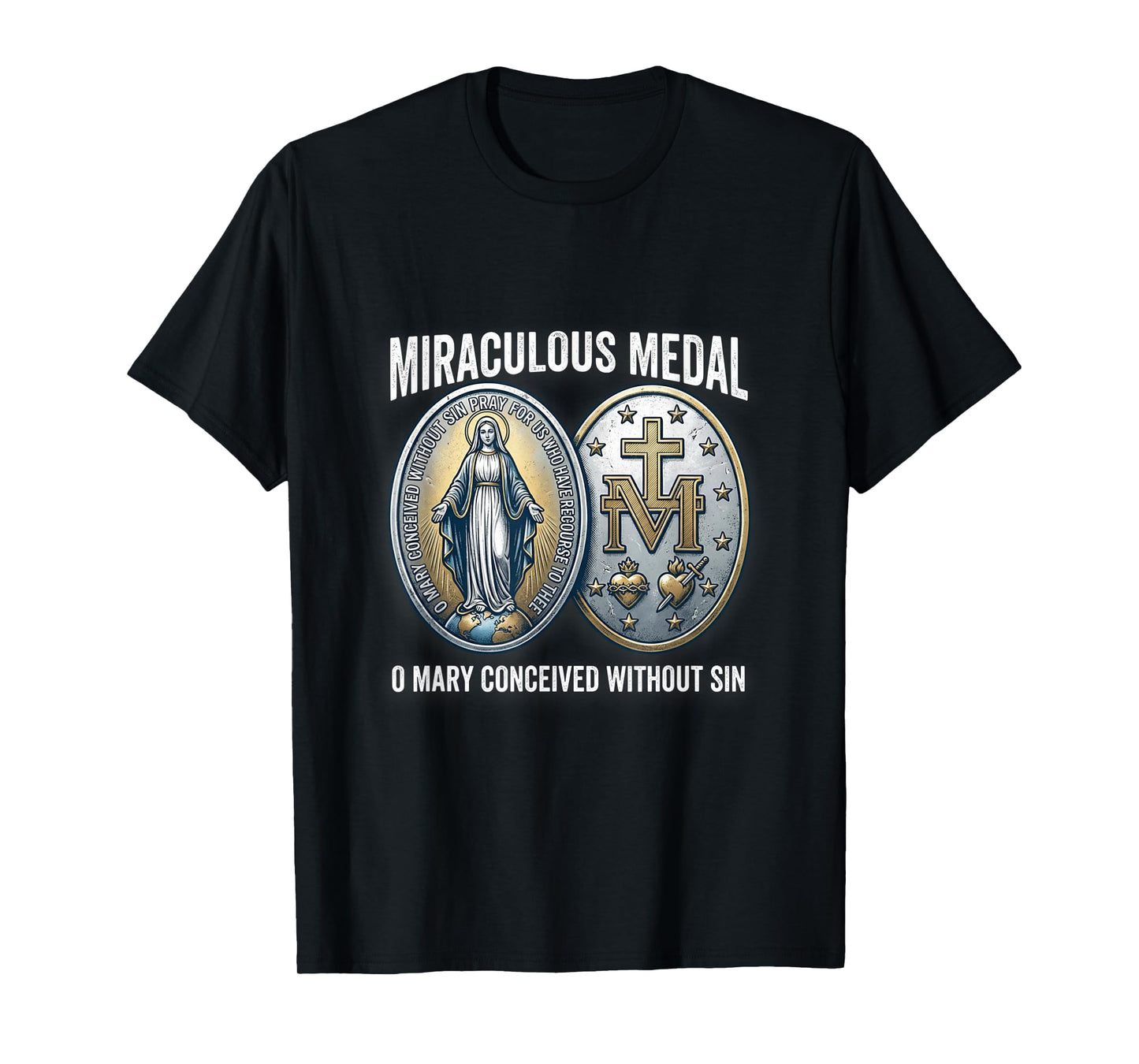 Miraculous Medal Marian Our Lady Catholic T-Shirt