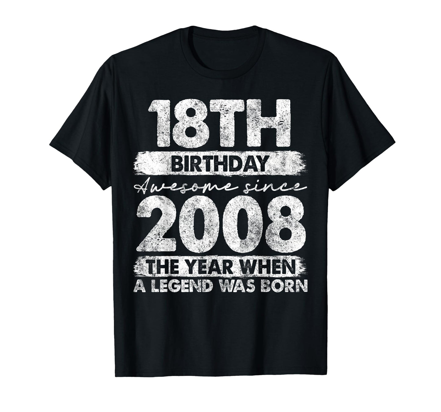 18 Year Old Gifts Vintage 2008 Limited Edition 18th Birthday T-Shirt