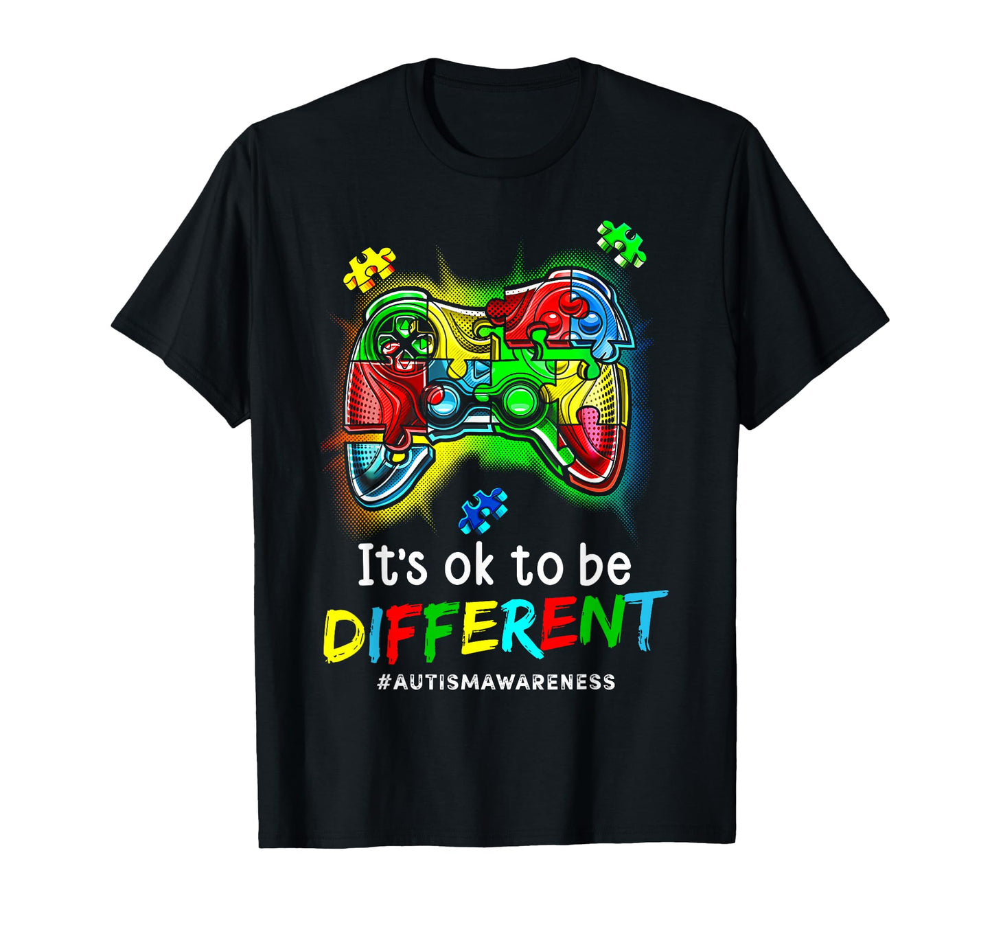 Autism Awareness Men Kids Boys Autism Video Game Month T-Shirt