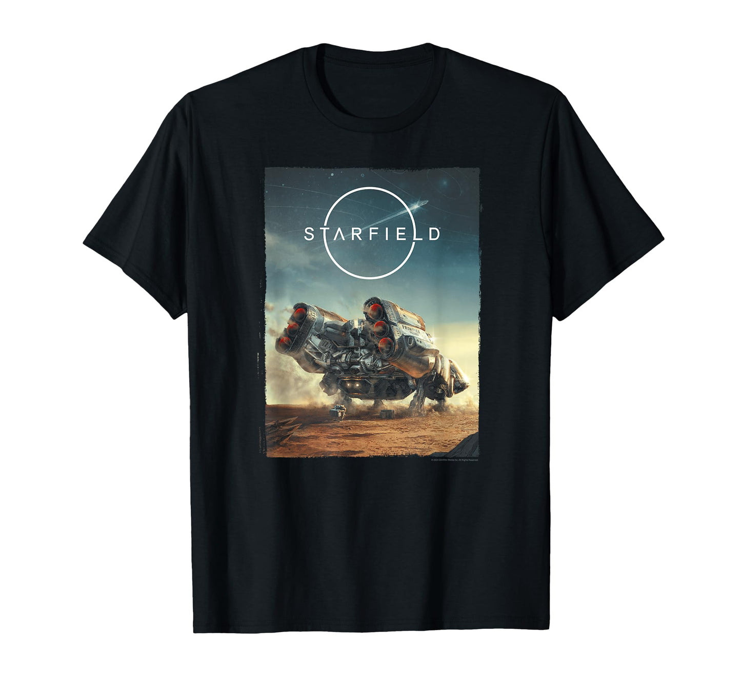 Starfield Spaceship Frontier Video Game T-Shirt