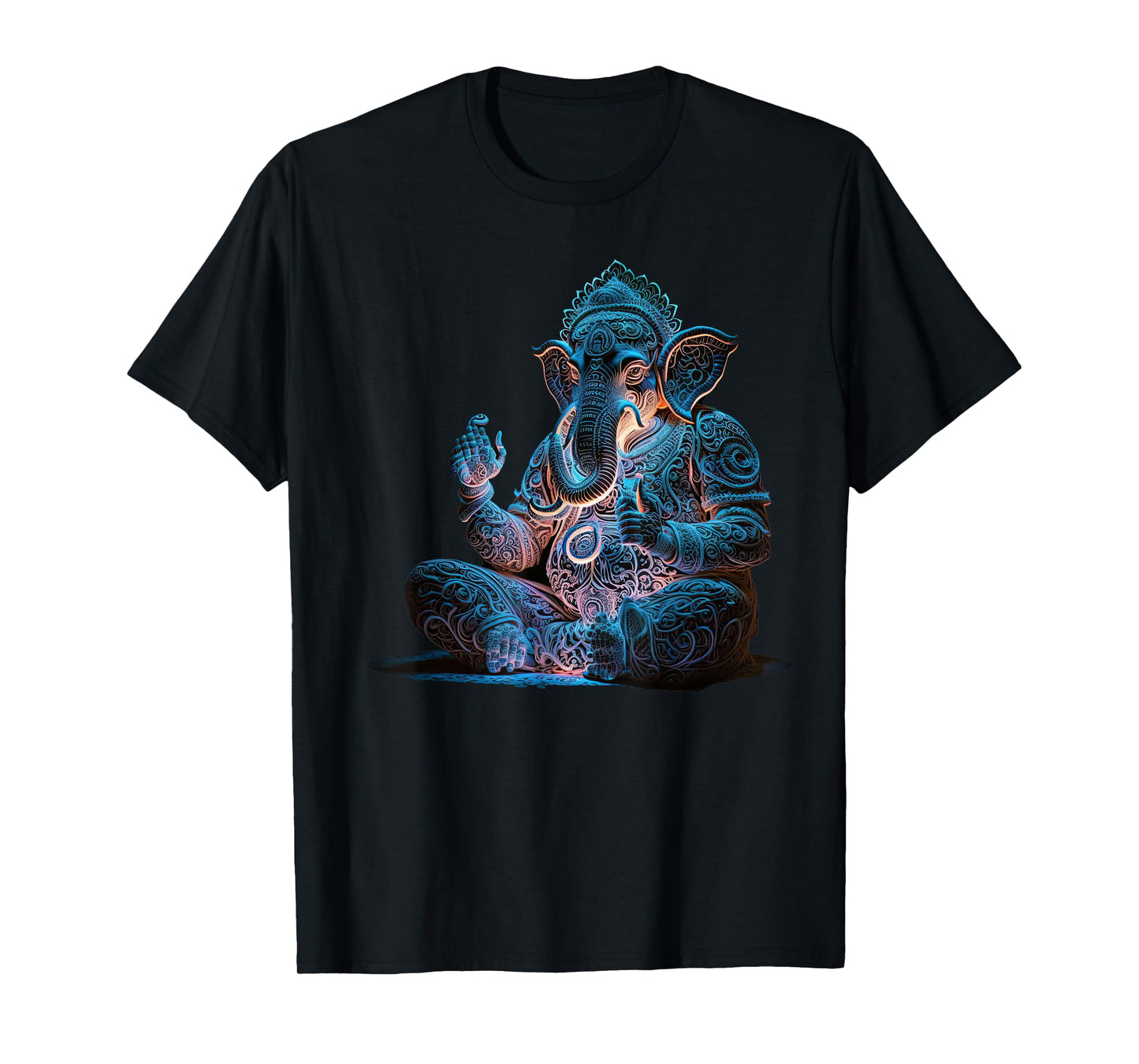Ganesh Elephant Hindu Yoga Spiritual Meditation. T-Shirt