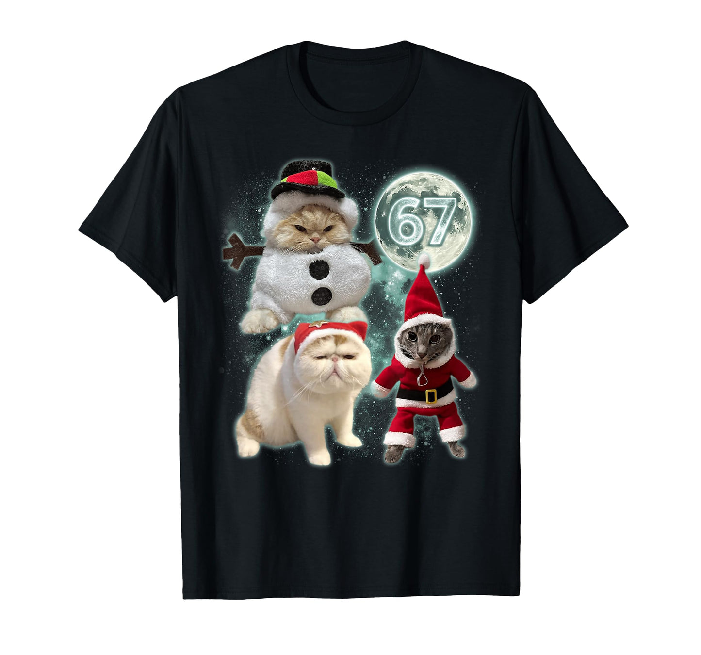 67 Days Cat Moon 67 Cat Six Seven 6 7 Meme T-Shirt