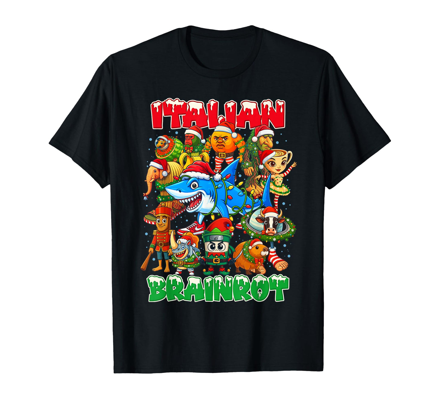 Funny Christmas Italian Brain Rot Italian Brainrot Boy Kids T-Shirt