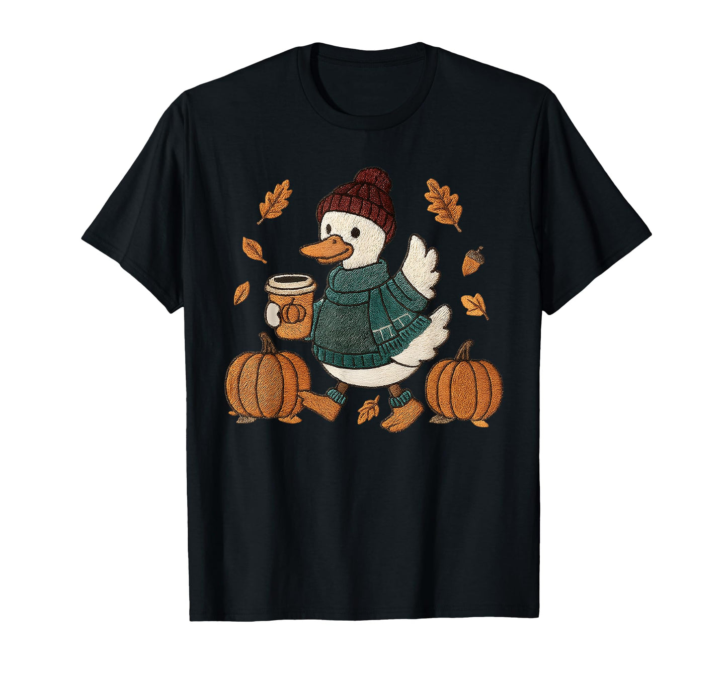 Cozy Season Duck Cute Fall Duck Pumpkin Spice Autumn Coffee T-Shirt