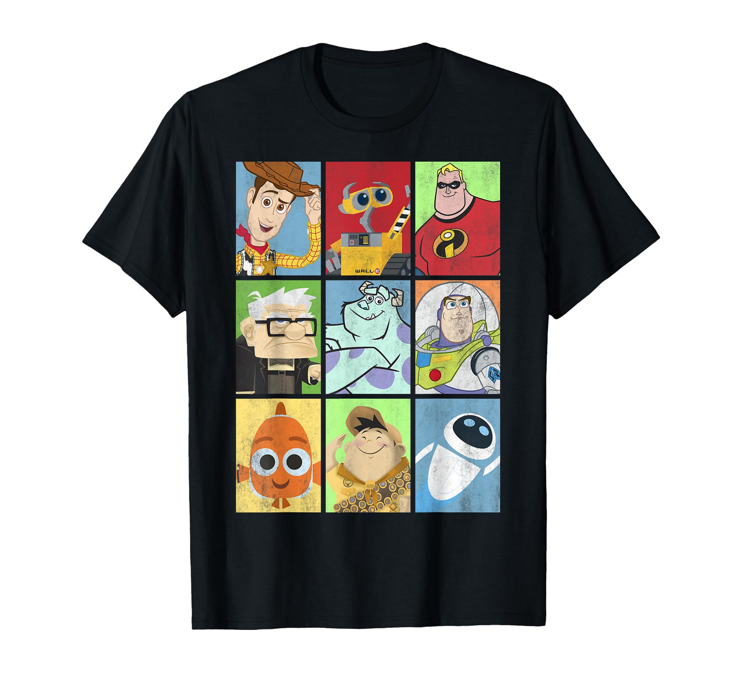 Disney Pixar Collection Iconic Characters Box Up Vintage T-Shirt
