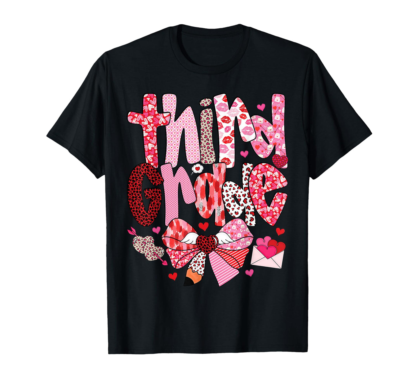 Third Grade Teacher Valentine Design for Classroom Fun T-Shirt
