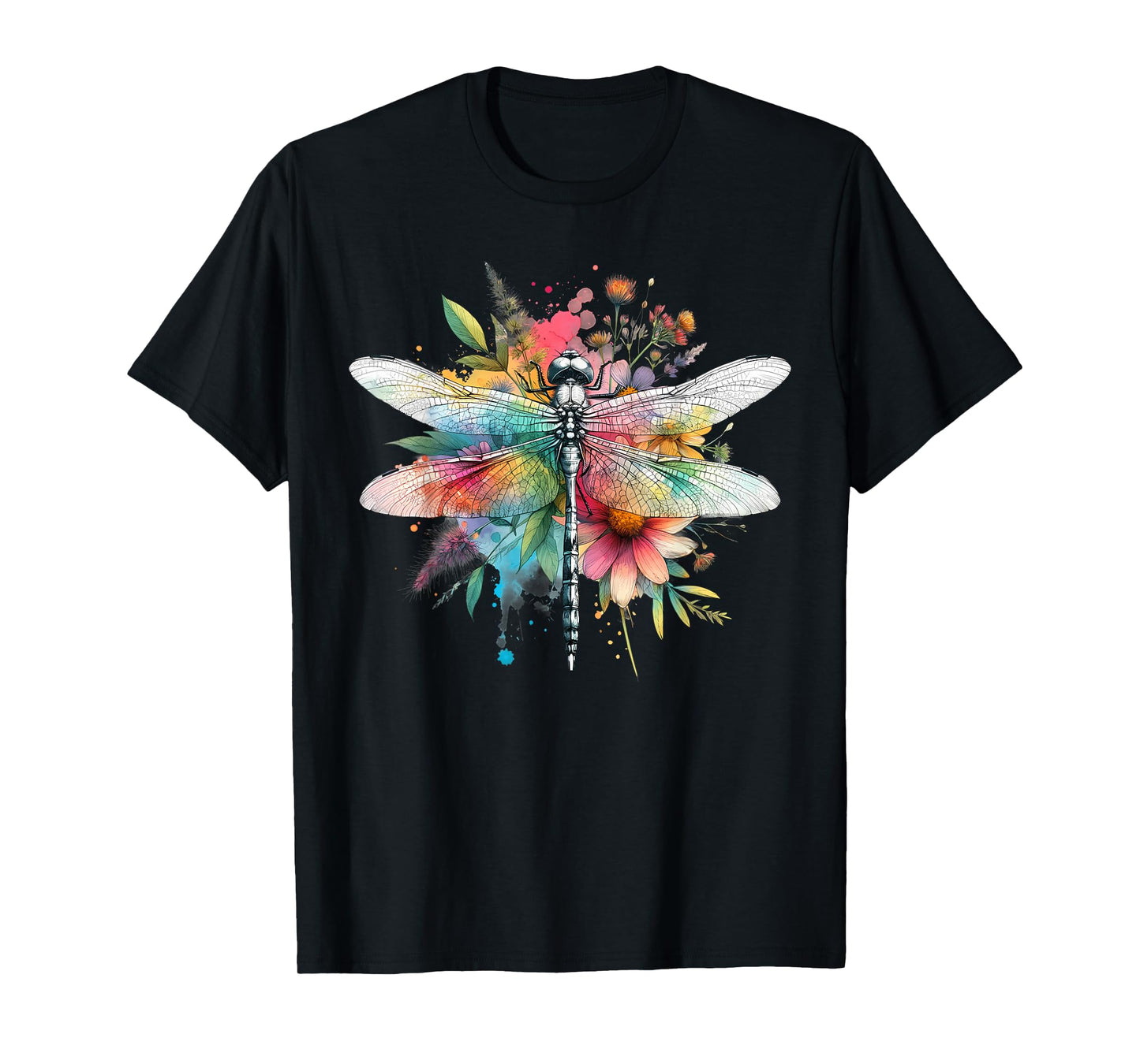 Earth Day Beautiful Dragonfly Watercolor Art Insect Lover T-Shirt