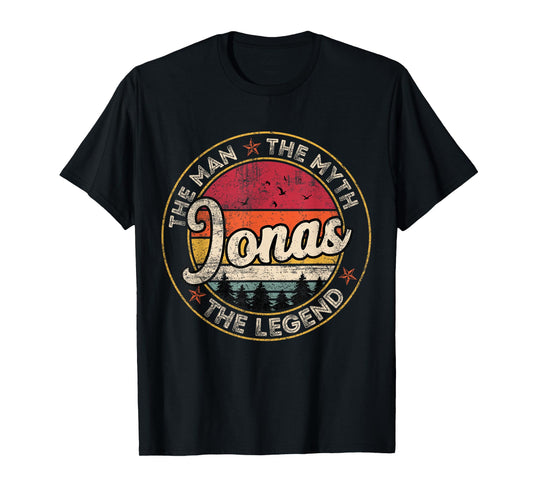 Jonas The Man The Myth The Legend Personalized Name T-Shirt