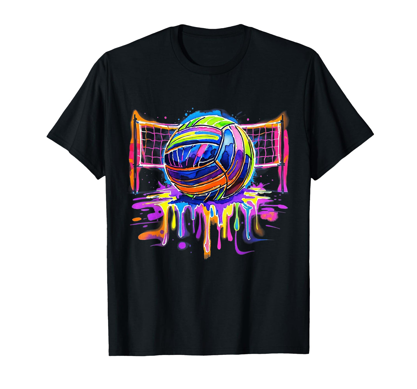 Volleyball Drip Game Day Sports Player Women Teens Girls T-Shirt