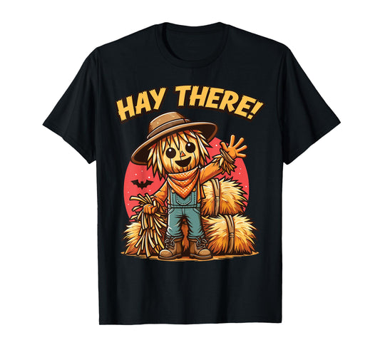 Hay There Funny Scarecrow Halloween T-Shirt