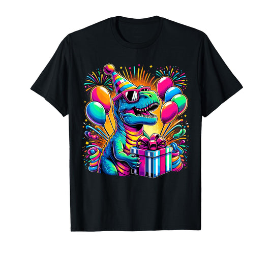 Dinosaur Birthday Party T-Rex Retro Dinosaur T-Shirt