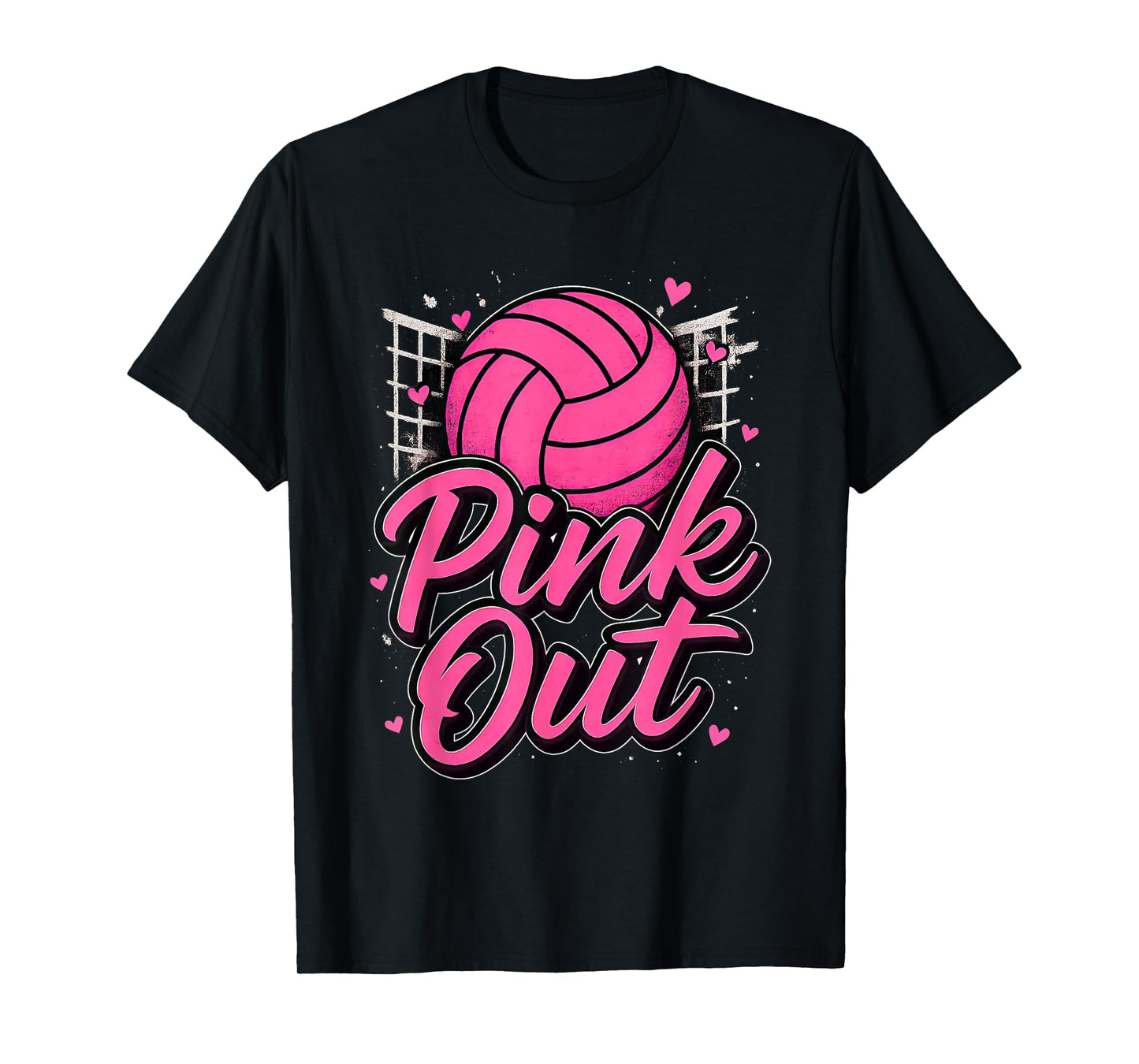 Pink Out Volleyball Breast Cancer Awareness Girl Women T-Shirt