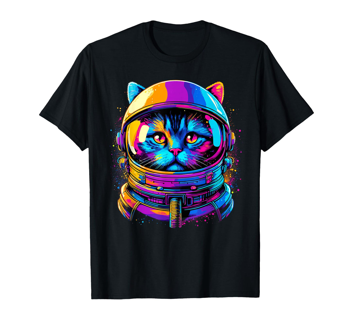 Cat Galaxy Astronaut Cat Space T-Shirt