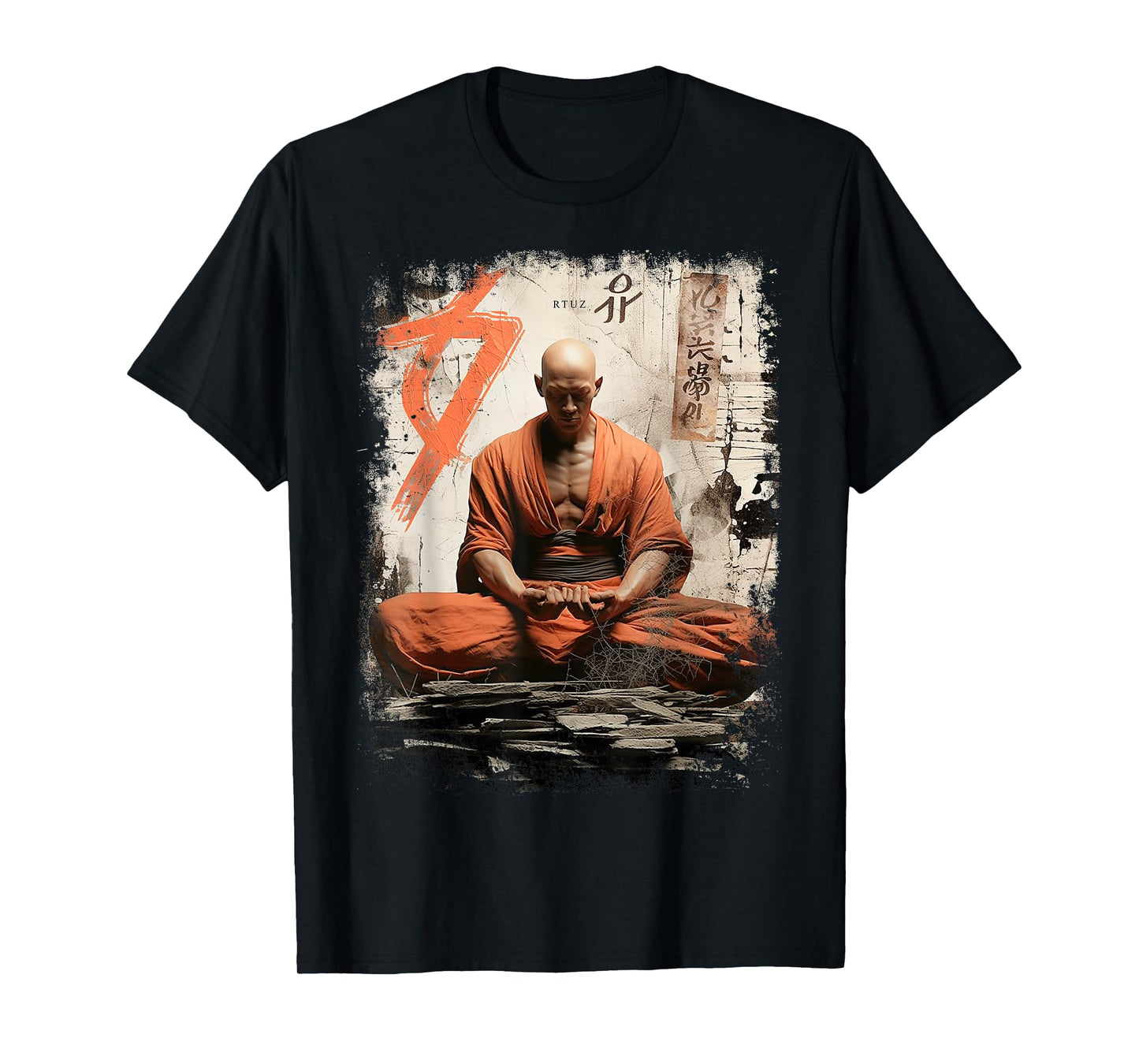 Buddhist Monk Yin & Yang Meditation Buddha Shaolin T-Shirt