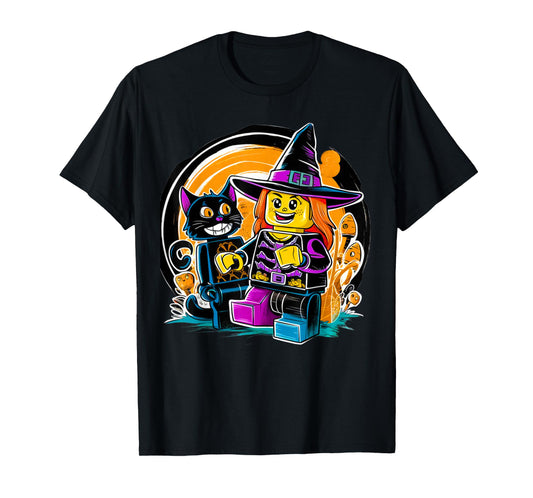 Halloween Master Builder Kids Boy Building Blocks Brick Toys T-Shirt