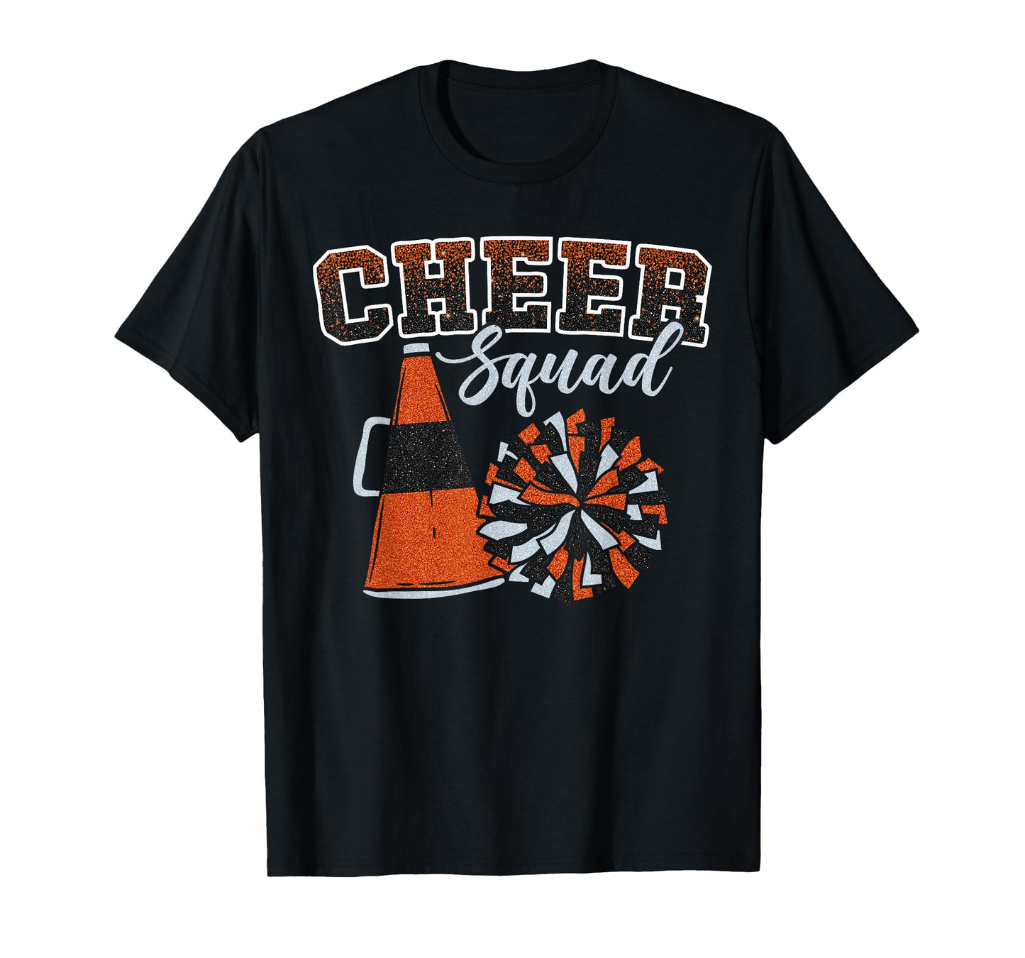 Cheer Squad Funny Cheerleader Cheerleading Orange Women Girl T-Shirt