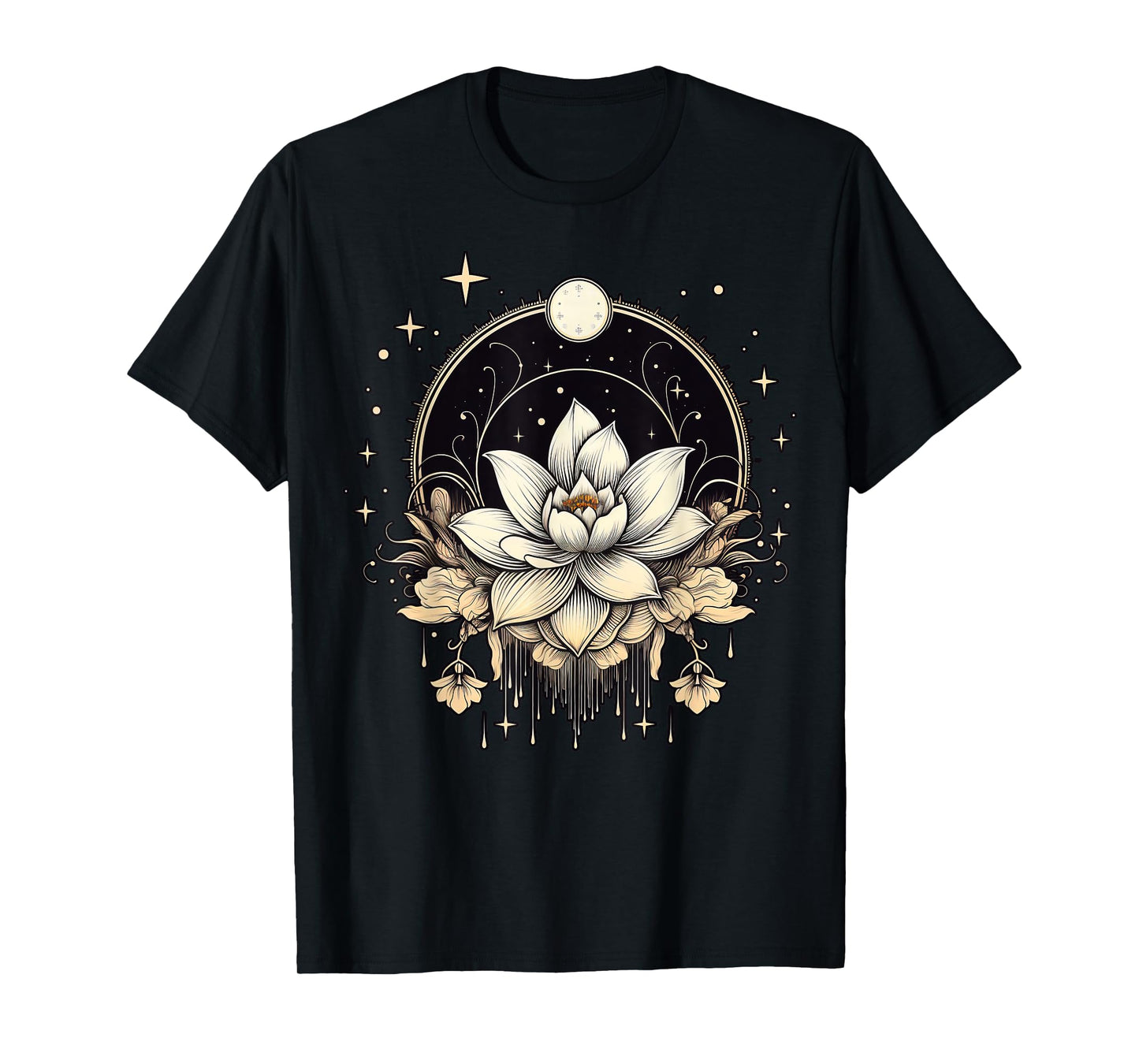 Vintage Lotus Flower on Lotus Flower T-Shirt