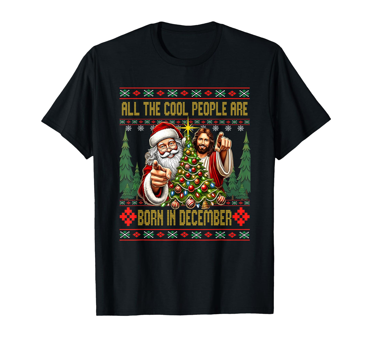Cool People are Born in December Christian Christmas Bday T-Shirt