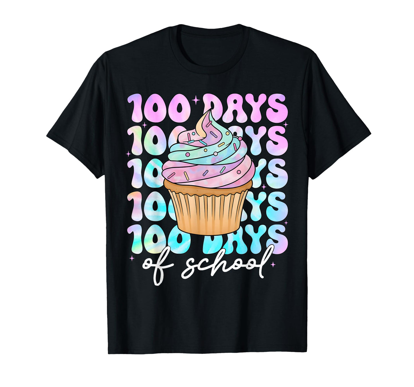 100 Days of School Cupcake Girls 100th Day of School Teacher T-Shirt