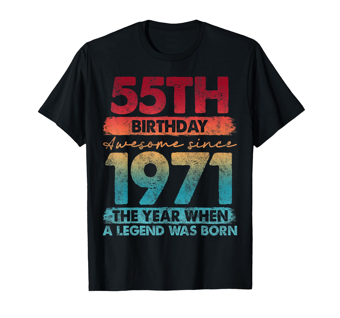 55 Year Old Gifts Vintage 1971 Limited Edition 55th Birthday T-Shirt