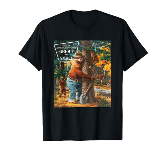 Smokey Bear Love Creatures Great And Small Tree Hug T-Shirt
