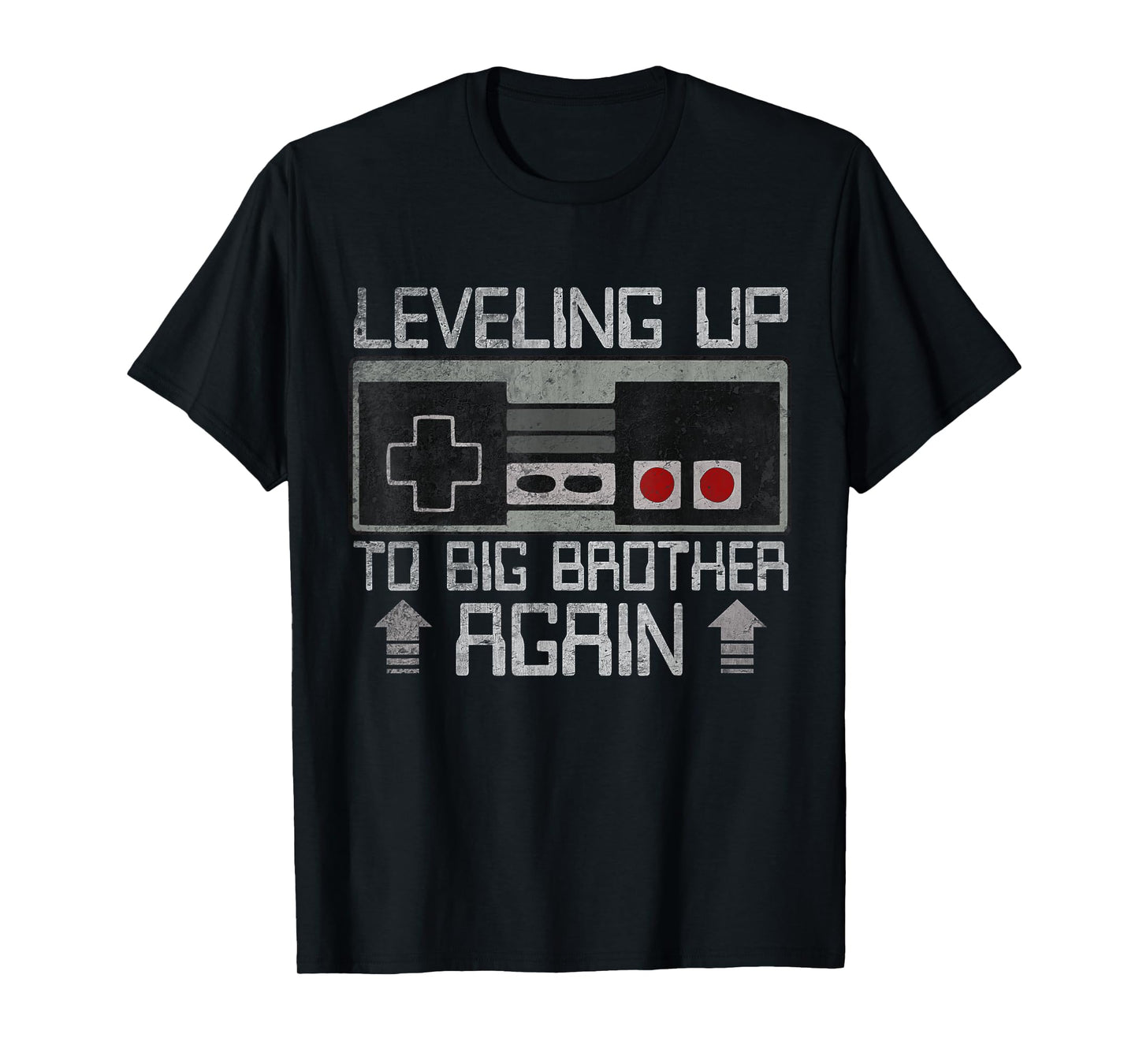 Leveling up to Big Brother Again Funny Gamer Boys Kids Men T-Shirt