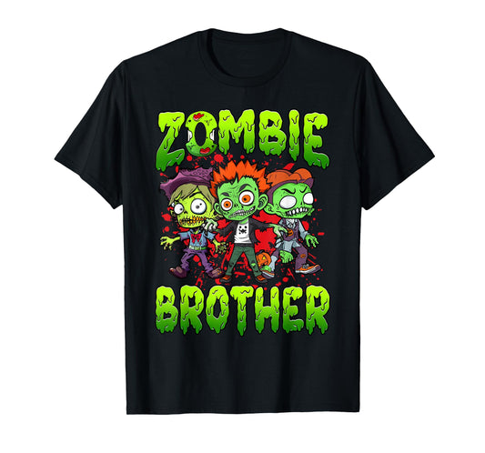 Zombie Brother Halloween Costume Family Matching T-Shirt