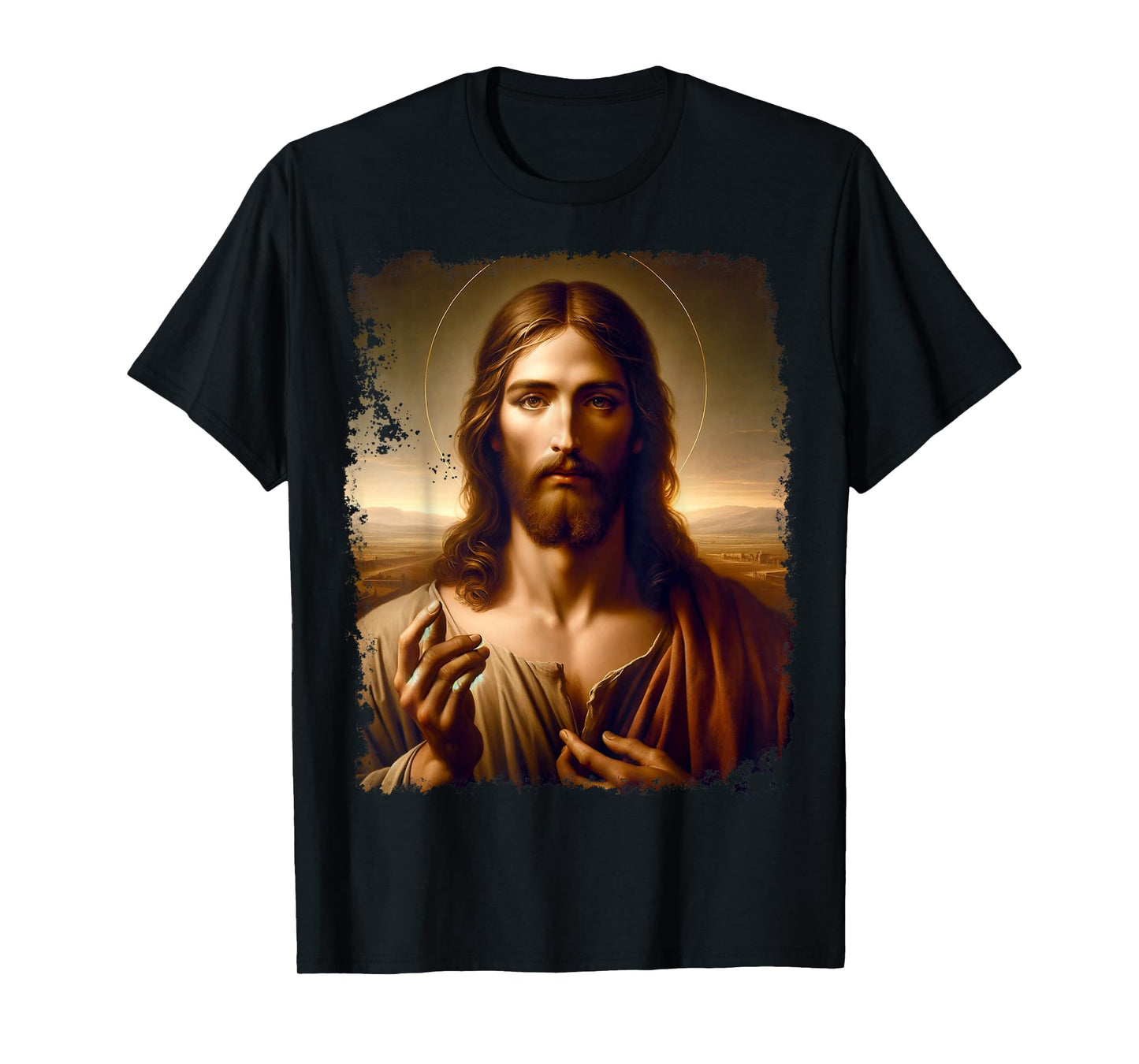 Renaissance Jesus Christ Spiritual Leader Portrait Art T-Shirt