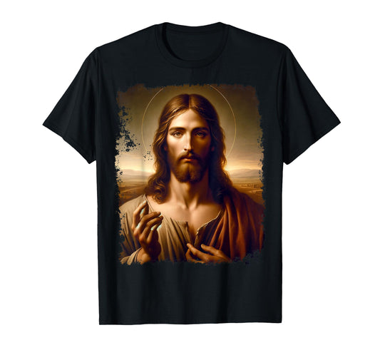 Renaissance Jesus Christ Spiritual Leader Portrait Art T-Shirt