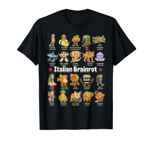 Tralalero Tralala Shark FUNNY Italian Brainrot Meme Tee T-Shirt