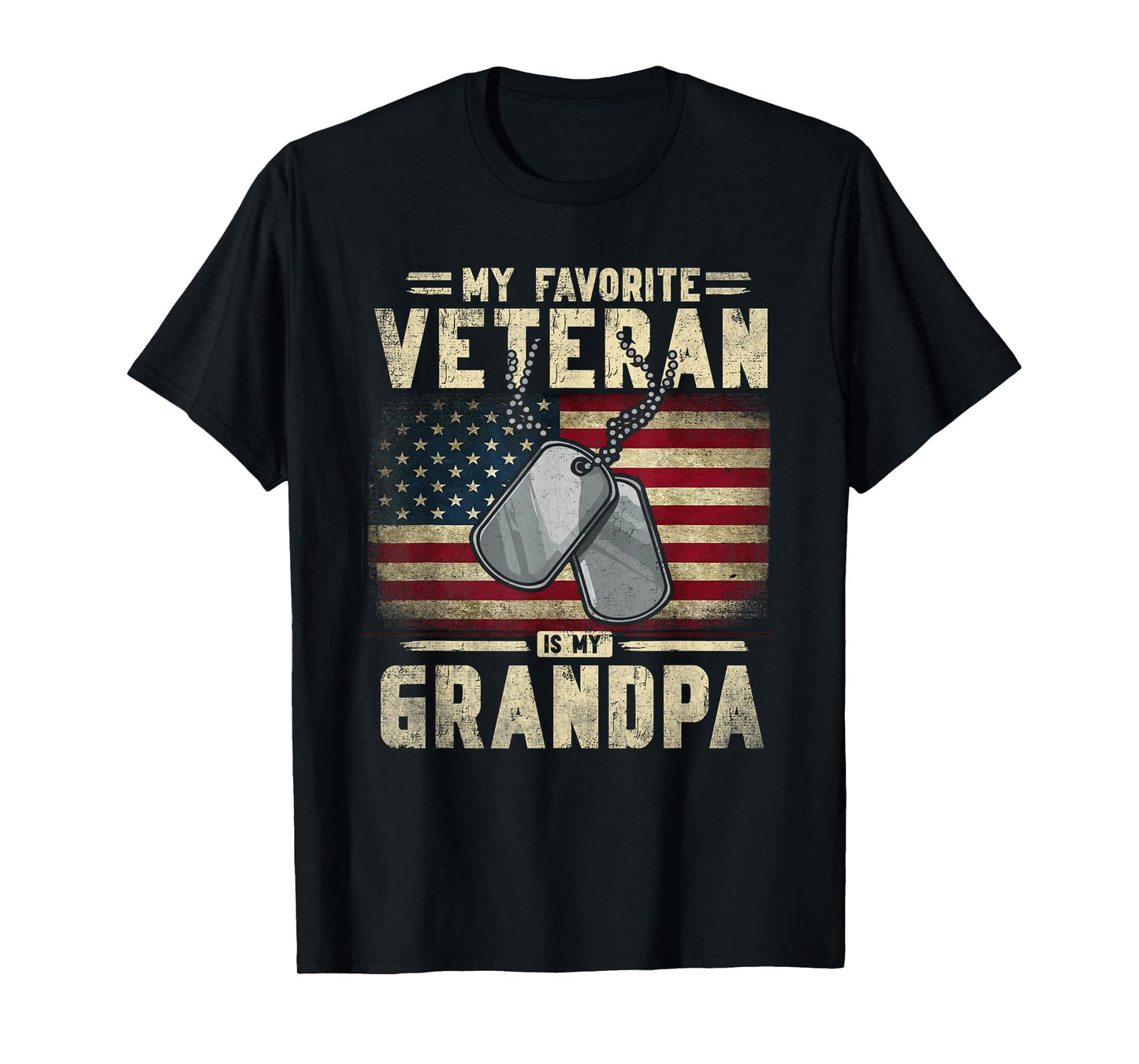 Father's Day Veteran Day My Favorite Veteran Is My Grandpa T-Shirt
