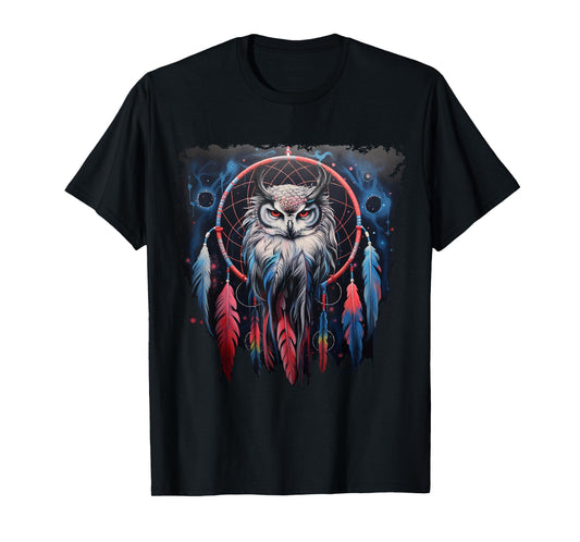 Owl T-Shirt Dream Catcher Spiritual Dream Catcher Owl T-Shirt