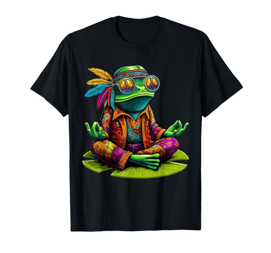 Frog Peace Sign Hippie Frog T-Shirt