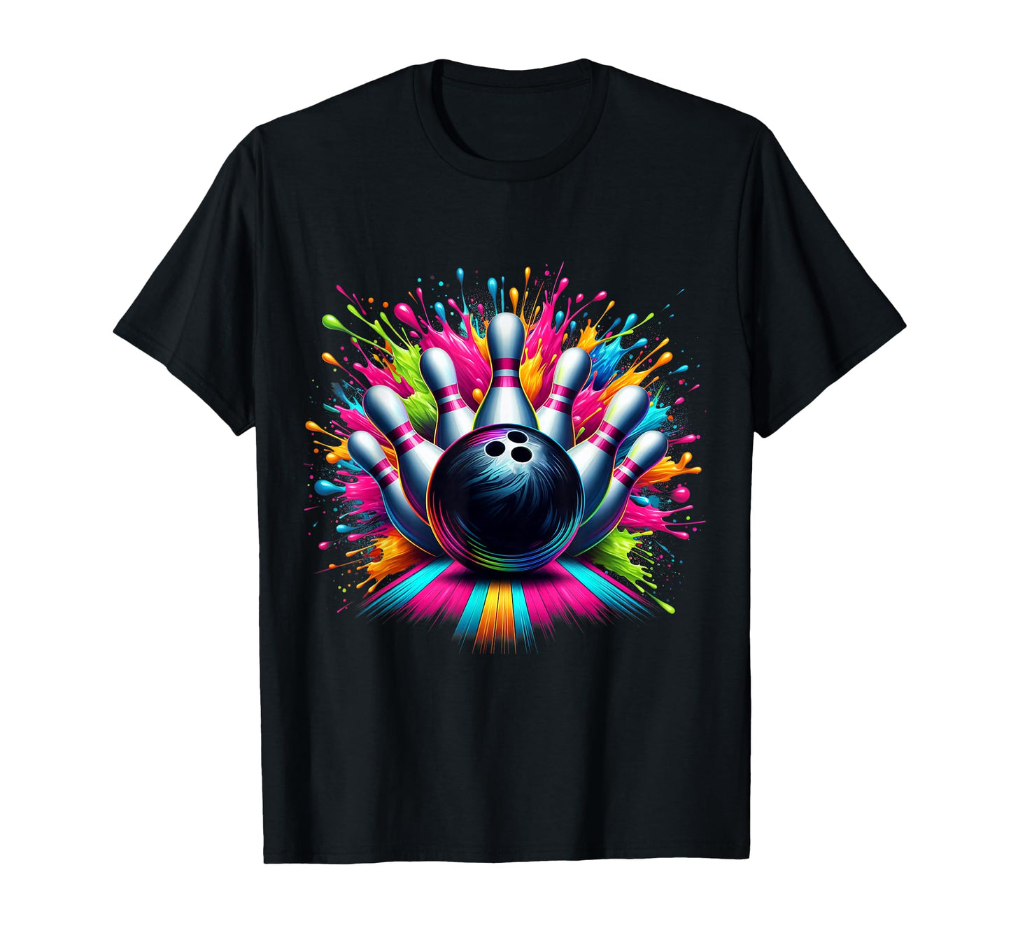 Colorful Bowling Game Day Bowling Cute Vibrant Color T-Shirt
