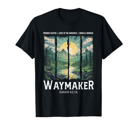 Vintage Waymaker Promise Keeper Miracle Worker Christian T-Shirt