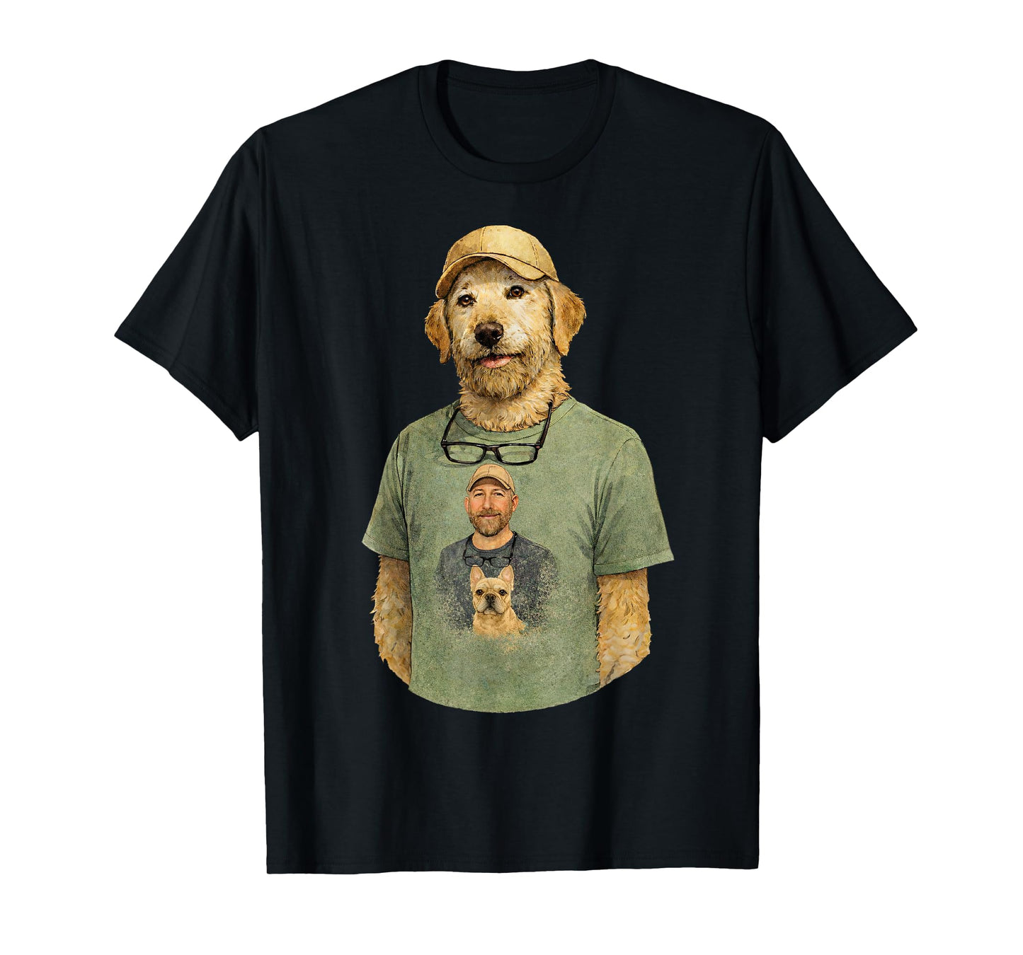 Marc and Dog Blue Green T-Shirt